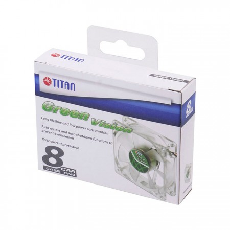 Paquete de Ventilador de refrigeración transparente verde TITAN