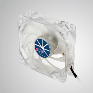 Ventilateur de refroidissement silencieux transparent à LED Kukri de 92 mm 12V DC avec 9 pales