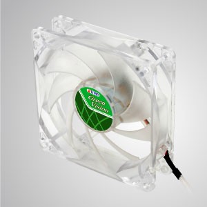 Ventilateur de refroidissement vert transparent silencieux kukri de 92 mm 12V DC avec 9 pales