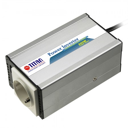 TITAN 200W 12V/24V DC Auto Modified Sine Wave Power inverter with Cigaratte lighter plug.