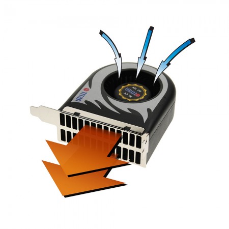 De luchtstroom illustratie van de systeem blower koelventilator
