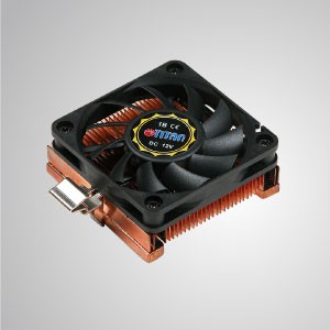 1U/2U Intel Soket 370- Bakır Soğutma Yüzgeçleri ile Düşük Profil Tasarımı CPU Soğutucu - Saf bakır soğutma kanatlarıyla donatılmış bu CPU soğutucu, CPU'nun termal çökeltisini önemli ölçüde güçlendirebilir.