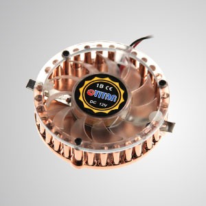 12V DC Copper Mounting Kit Chipset Cooler with 50mm Crystal Cooling Fan