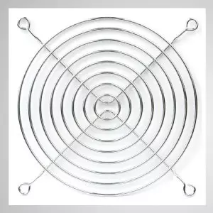 Protector de rejilla de dedo de metal para ventilador de enfriamiento de 120 mm - Imán incorporado que te permite fijarlo fácilmente en cualquier chasis de acero sin herramientas.