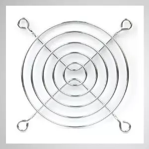 Grille de protection en métal pour ventilateur de refroidissement de 80 mm - Aimant intégré vous permettant de l'attacher facilement sur n'importe quel châssis en acier sans outils.