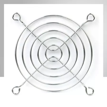 Protector de rejilla de dedo de metal de ventilador de refrigeración de 90 mm - Imán incorporado que te permite fijarlo fácilmente en cualquier chasis de acero sin herramientas.