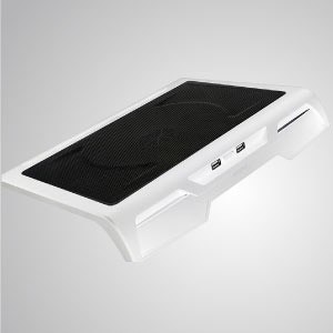 Refroidisseur pour ordinateur portable de 12" à 17" avec sortie USB ultra mince et portable - Équipé d'un ventilateur de 200 mm et d'une surface en maille, il peut accélérer efficacement le flux d'air pour transférer la chaleur.