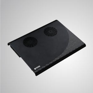 5V DC 10” - 15” laptop notebook koeler koeling aluminium pad met 4 draagbare USB-voeding (zwart / zilver)