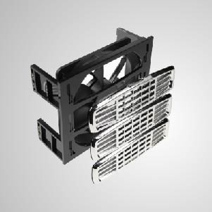 12V DC 3*5.25" HDD取り付け冷却キット 120mmクーリングファン付き Z-AXIS ベアリング