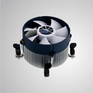 Intel LGA 1366- CPU Air Cooler with Aluminum Cooling Fins / TDP 130W /Push-Pin Clip