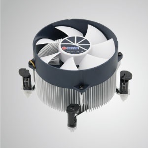 Intel LGA 1155/1156/1200 CPU Luchtkoeler met Aluminium Koelvinnen - Uitgerust met radiale aluminium koelvinnen en stille ventilator, kan deze CPU-koeler de luchtstroom centraliseren en de thermische dissipatie effectief verbeteren