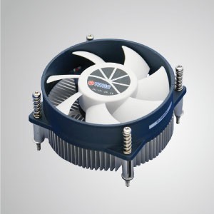 Intel LGA 1155/1156/1200 - Refroidisseur d'air pour CPU à profil bas avec ailettes de refroidissement en aluminium / TDP 75W
