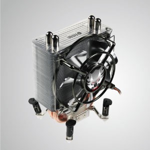 مبرد هواء لمعالج CPU عالمي مع 2 أنابيب نقل حرارة DC / سلسلة Skalli / TDP 130W - TITAN - مبرد معالج CPU صامت مع نقل الحرارة