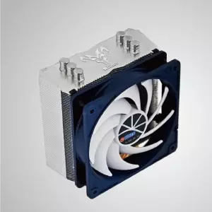 Refroidisseur d'air universel pour CPU avec 3 caloducs en cuivre et ventilateur silencieux PWM de 120 mm / Wolf Hati / TDP 160W - Doté de 3 caloducs en cuivre en forme de U optimisés et d'un ventilateur silencieux de 120 mm avec contrôleur PWM. Il est capable d'accélérer la dissipation de chaleur en maximisant le flux d'air.