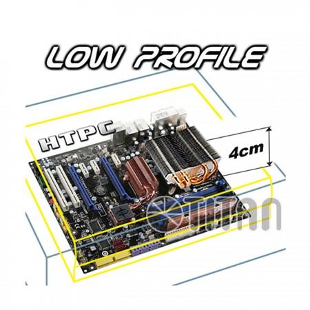 TTC-NC25/HS: Refrigerador de CPU de diseño de baja altura de 1.5U para estuches HTPC delgados.