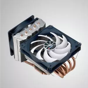 Universele CPU-luchtkoeler met 5 DC Heat Pipes en zowel zijwaartse als neerwaartse luchtstroomkoeling / Wolf Fenrir Siberia / TDP 220W - Koelende Wolf-serie - Fenrir Siberia-editie - een CPU-luchtkoeler met 5 direct contact heat pipes en zowel zijwaartse als neerwaartse luchtstroomkoeling. Biedt je een krachtige en nuttige keuze voor CPU-koeling.