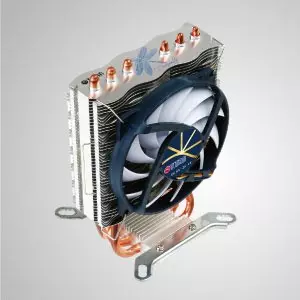 Refrigerador de aire para CPU universal con 3 tubos de calor DC y ventilador de 95 mm / Dragonfly 3 / TDP 130W - El refrigerador de CPU universal cuenta con 3 ventajas: extremadamente silencioso, extremadamente delgado y extremadamente bajo consumo de energía.
