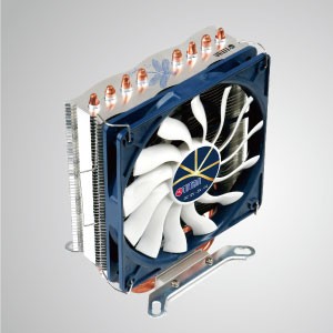 Universal-CPU-Luftkühlkörper mit 4 DC-Wärmerohren und 120-mm-Lüfter / Dragonfly 4/ TDP 160W - Ausgestattet mit 4 optimierten u-förmigen Direktkontakt-Wärmerohren und einem 120-mm-Niedriggeräusch-Kühlventilator. Es kann den Kühlkörper durch Luftströmungszirkulation beschleunigen.