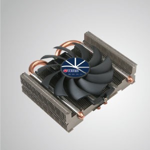 Universal- Low-Profile-Design CPU-Luftkühler mit 2 DC-Heatpipes und 80mm-Lüfter/ TDP 95W