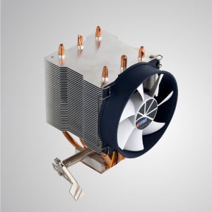 Refroidisseur d'air pour CPU AMD avec ventilateur de refroidissement de 95 mm, ailettes de refroidissement et base en cuivre / TDP 140W