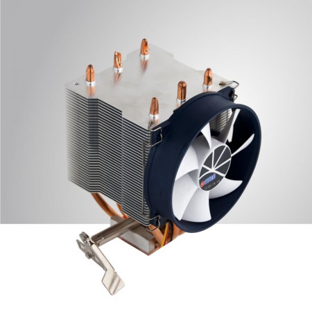 Ventilateur CPU RGB Veemoon - Refroidissement Rapide, Design Ailettes, Compatible PC Bureau - Blanc, 12V, 2000 Tr/min - 1