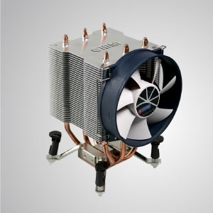 Refroidisseur d'air pour CPU avec 3 caloducs en cuivre et ailettes de refroidissement en aluminium / TDP 140W