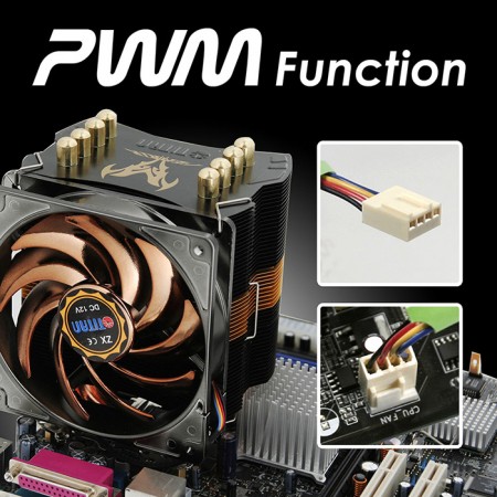 With wide-ranged PWM fan, it creates an excellent balanced customizable speed and cooling performance