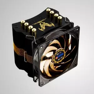 Refrigerador de Aire para CPU Universal con 4 Tubos de Calor DC y Ventilador de Enfriamiento de 120mm / TDP 160W