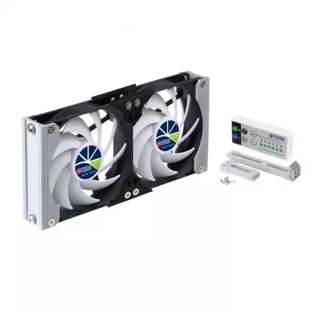 Il s'agit d'un ventilateur de ventilation polyvalent monté en rack avec un régulateur de vitesse manuel et automatique de la température. Le ventilateur convient au ventilateur de réfrigérateur dans un camping-car ou à la ventilation d'une armoire.