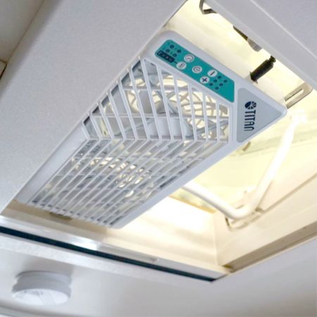 RV rooftop window fan could be installed on the sleepping area, RV kitchen, RV bathroom rooftop fan.