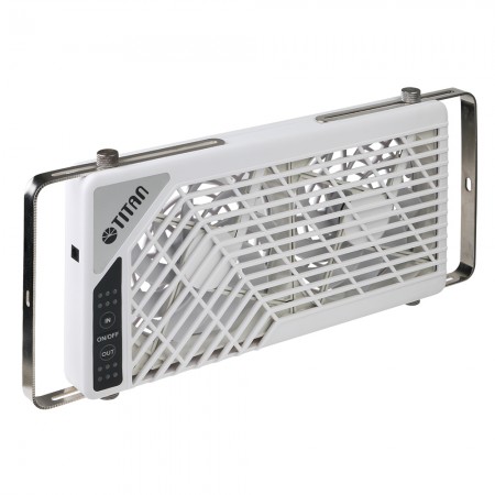 Le double ventilateur de fenêtre de toit polyvalent est équipé du ventilateur silencieux exclusif à 9 pales de TITAN.
