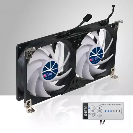 RV double fridge fan with speed controller