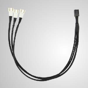 3-Pin x 3 Kühlventilator-Anschluss Netzteil-Kabel - Konvertiert 12V zu 9V
