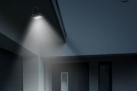 Refletor LED para área externa, luz de segurança