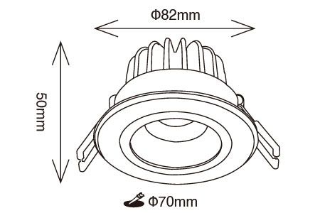 Downlight Drawing Types DANCELiGHT High CRI LED Downlight | R9>50 Adjustable