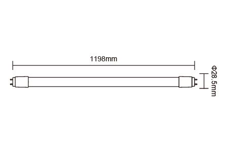 LED Red Glass Tube 10W – 4ft | 620nm Wavelength | DANCELiGHT® Neon ...