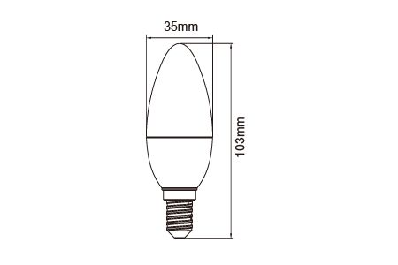 Dibujo de bombilla comercial LED D-E144DCR7