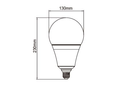 Dibujo de Bombilla Comercial LED D-E2738WR3