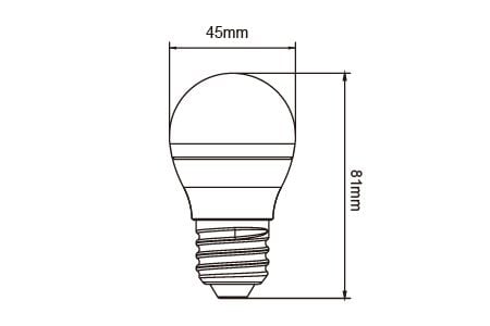 LED Commercial Bulb LED-E273GR1 Drawing