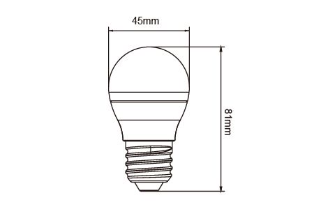 LED Commercial Bulb LED-E273RR1 Drawing