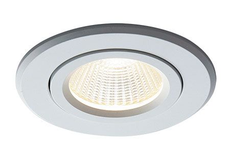 LED Downlight Hecho en Taiwán R9>50 Recorte Ajustable Ø70 mm 9W Cálido