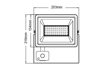 Dibujo del proyector LED OD-SEFL20D