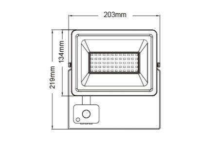 Dibujo del proyector LED OD-SEFL20W