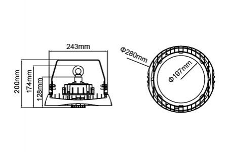 Dibujo de Luz de Alta Bahía LED LED-HBCS150DR1