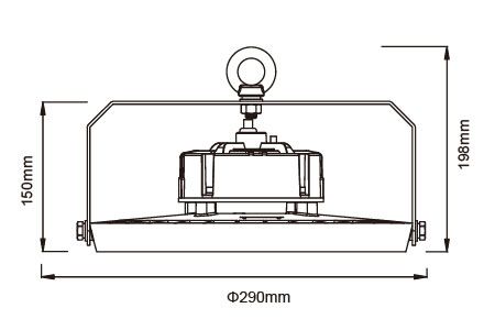 Lumière haute baie LED LED-HBUN150D Dessin