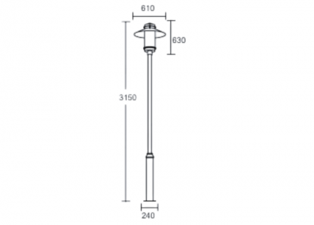 Dibujo de Luz de Jardín LED Alta OD-1011
