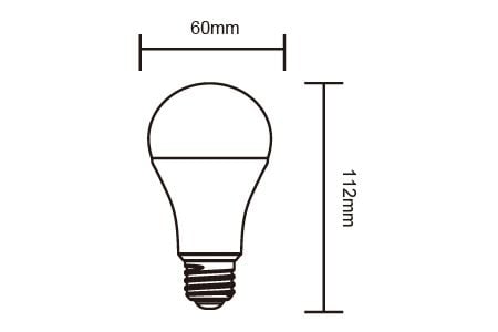 LED Residential Bulb LED-E2710N-EG Drawing