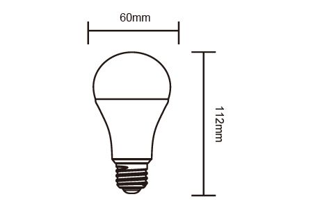 Dibujo de bombilla residencial LED LED-E2710W-EG