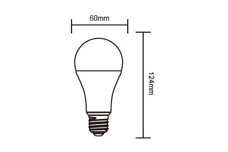 Dibujo de bombilla residencial LED LED-E2712D-EG