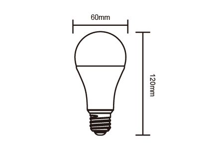 Dibujo de bombilla residencial LED LED-E2712DR9